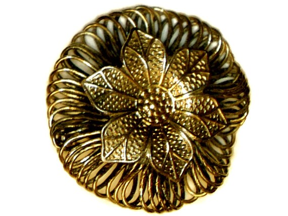Beautiful Vintage Antique Art Nouveau Gold Tone S… - image 1