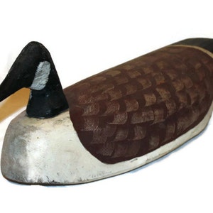 Vintage Antique Stylized Canada Goose Decoy Hand Painted American Folk Art  Man Cave Home Decor Rustic Decor Cackling Goose