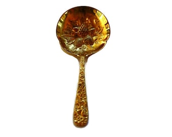 Beautiful Berry Spoon by Kirk & Son Gold Plate (Vermeil) over Sterling Silver
