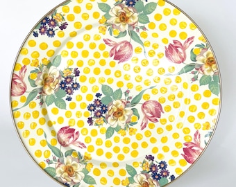 Mackenzie Childs Buttercup 12" Charger | Plate | Serving Platter Retired