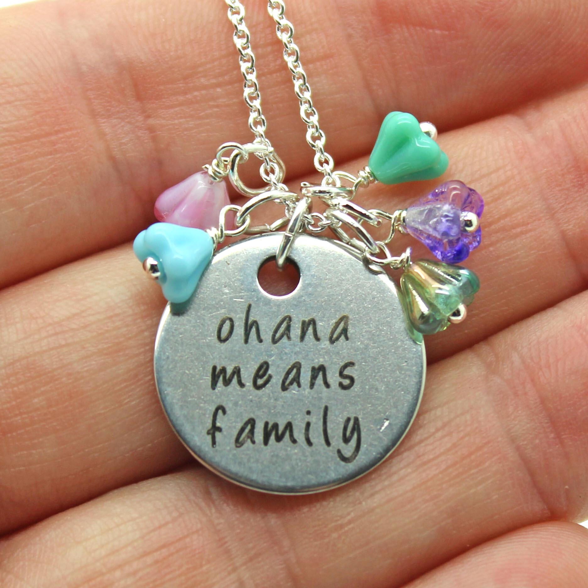 Disney Lilo and Stitch Inspired Pearl Cage Pendant Necklace Ohana