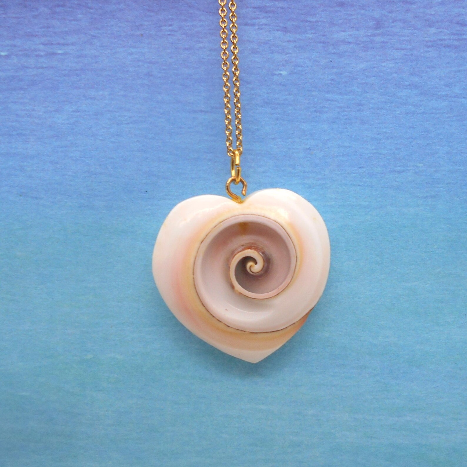 Shell Necklace Heart Shaped Shell Necklace Beach Jewelry Etsy