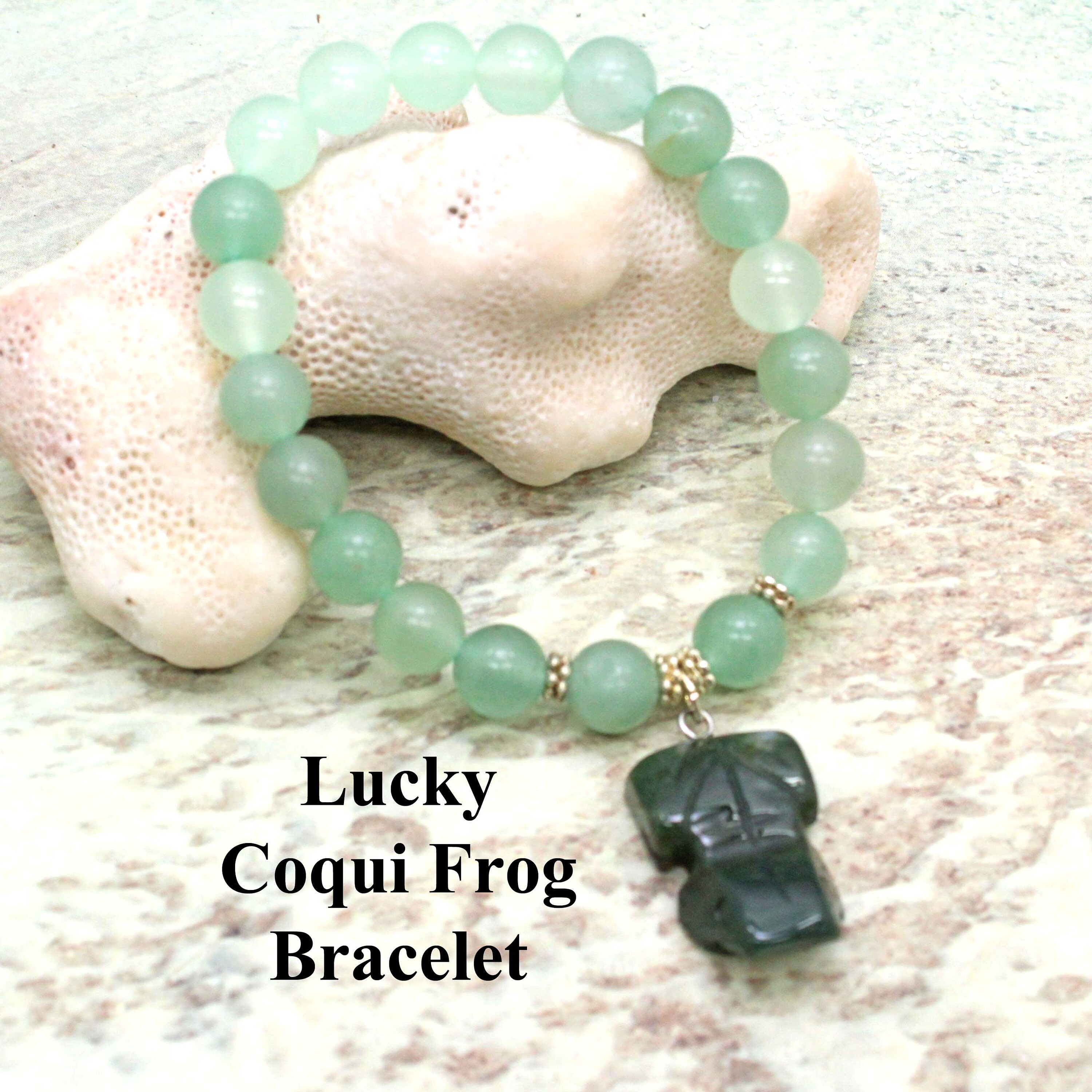 Lucky Coqui Frog Beaded Bracelet / Hawaiian Coqui Frog / Etsy