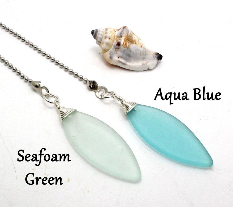 Beach Glass Ceiling Fan Pull 8 COLORS Fan Chain Fan Pull Etsy