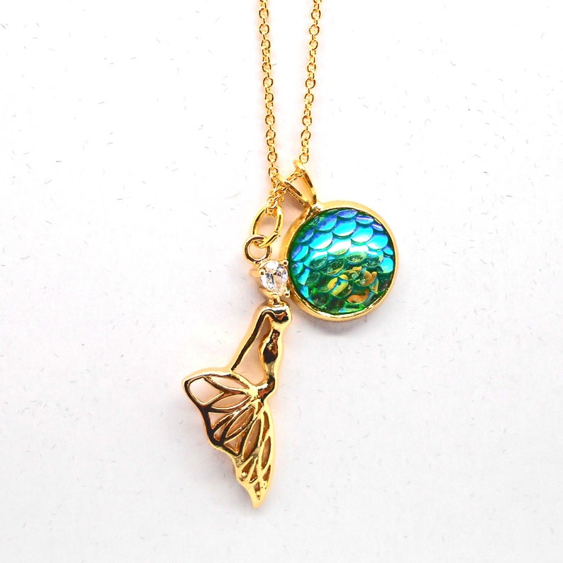 Gold Mermaid Necklace Mermaid Beach Jewelry Beach Wedding Etsy