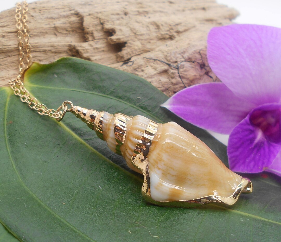 Shell Necklace Large Sea Shell Necklace Bridesmaid Jewelry Etsy