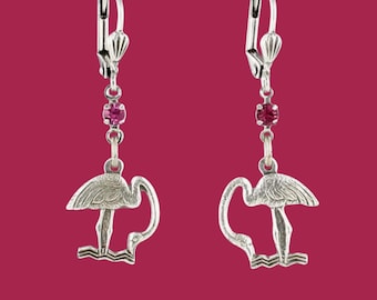 Dangle Flamingo Earrings