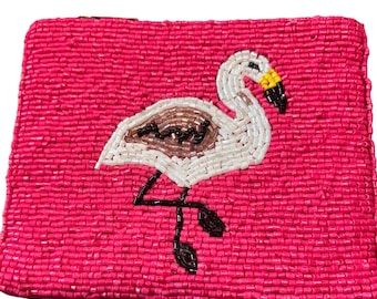 Handcrafted  Beaded Coin Purse, Zipper Pouch for Cards & Essentials