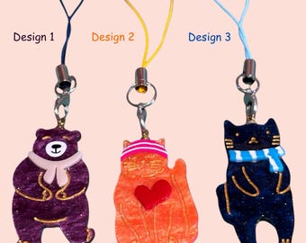 Cute Acrylic Character Phone Charms – Party Favors, Small Gifts,  Bag or Phone Accessories