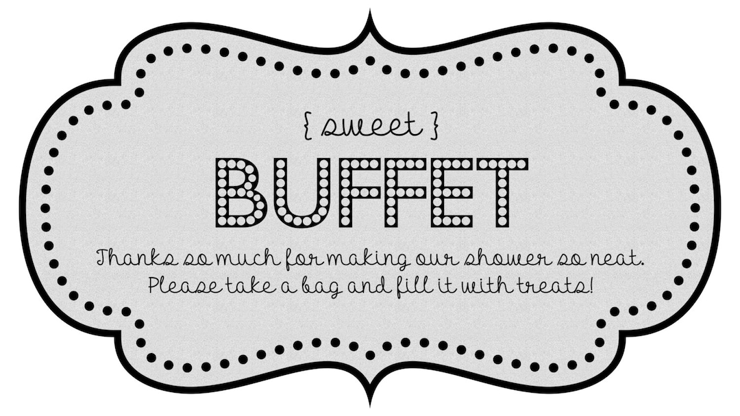 Sweets Table Sign DIY Printable Etsy