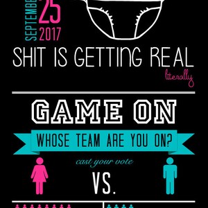 Baby Announcement - Battle of the Sexes (DIGITAL FILE)