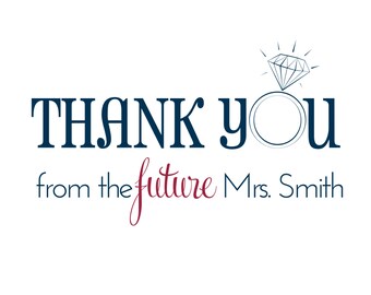 Thank You Cards from the future Mrs -New Last Name- (DIGITAL FILE)