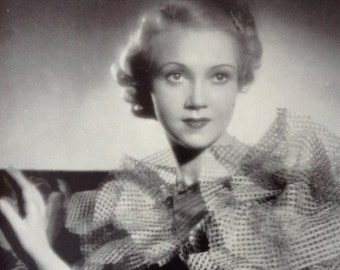 1930s publicity photograph Gusti Wolf original photo 5"x7" Austrian actress, Movie star, Black & White vintage photograph