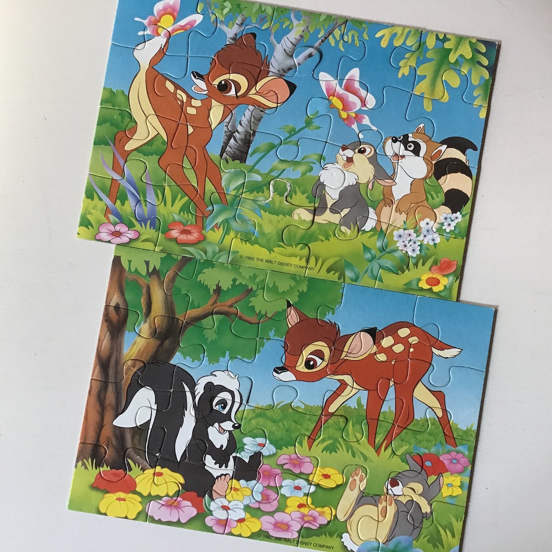Bambi and Friends, Thumper, Flower, Raccoon, Butterfly, 1993 Walt