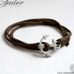 SAILOR of steel khaki Anker Wickelarmband Edelstahl Bild 1