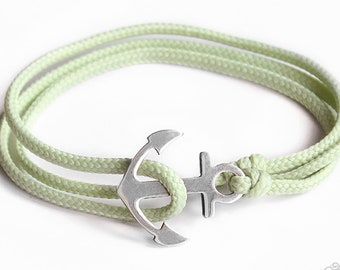 SAILOR of steel - mint wrap bracelet anchor stainless steel
