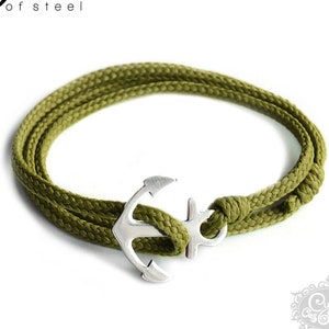 SAILOR of steel olive Anker Wickelarmband Edelstahl Bild 1