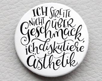 cute as a button "Durchgeknallt" quote button / badge