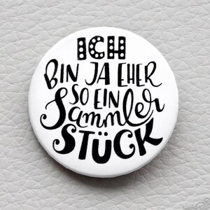 Handlettering caab button/badge 'SAMMLERSTÜCK'