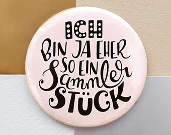 Taschenspiegel Handettering "Sammlerstück" mit Spruch von cute as a button