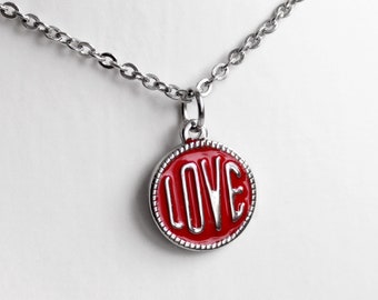 CAABjewels Anhänger 'CHARM LOVE cherry red emaille'