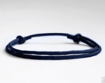 cute as a button "SAILING rope / skinny - blue marine" Armband