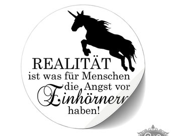 cute as a button "8 Sticker *REALITÄT vs. EINHÖRNER*" unicorn sticker