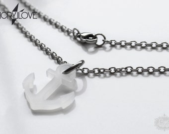 Anchor necklace ACRYLLove 'SAILOR - frozen' acryl and stainless steel