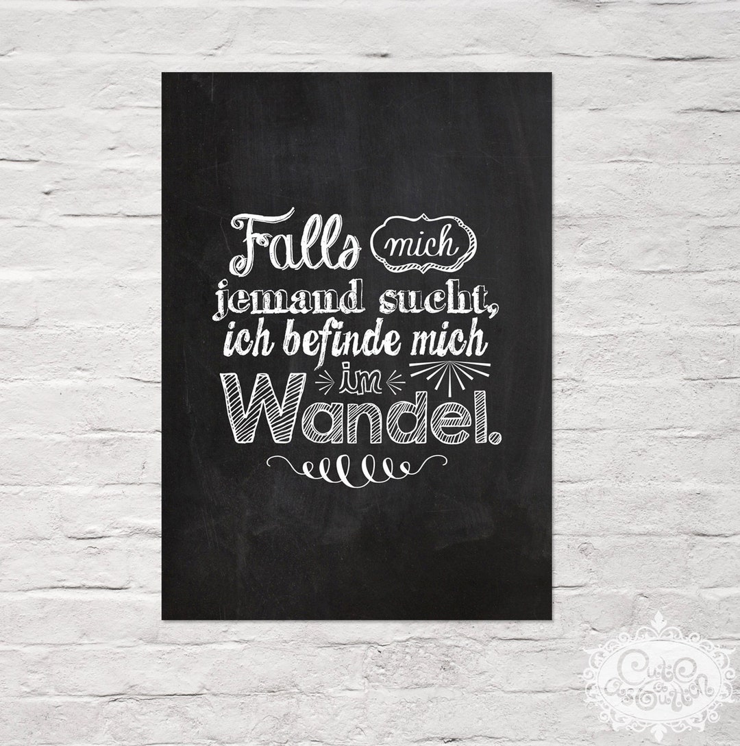Falls Mich Jemand Sucht Bin Im Kühlschrank Type Art Print POSTER falls Mich Jemand Sucht, Ich Befinde Mich Im
