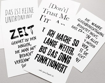 Type "Type-Postkarten-Set »Spruchreif" Postkarten 5er-Set by cute as a button