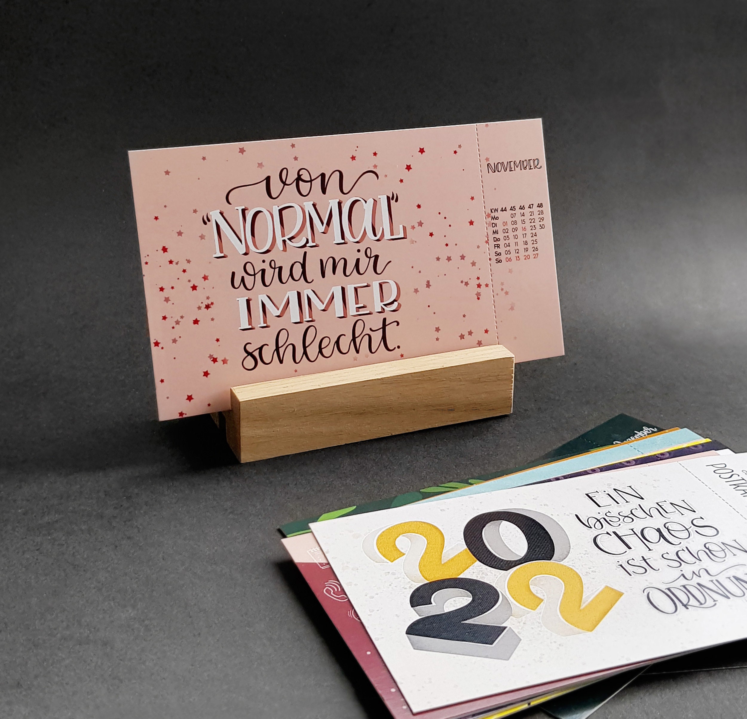 Postkarten-Kalender handlettering type Kalender - Etsy.de