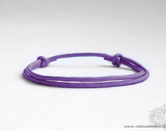 cute as a button "SAILING rope / skinny - light lilac" Armband