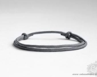 cute as a button "SAILING rope / skinny - light grey" Armband
