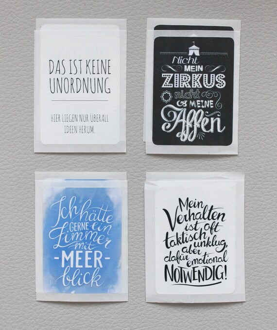 CAAB 8 Stickers lettering Sayings / Handlettering Motifs -  Sweden