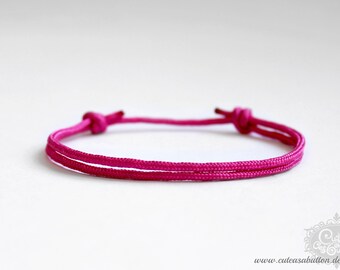 cute as a button "SAILING rope / skinny - pink flamingo" Armband