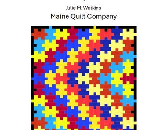 Patrón de edredón rompecabezas tamaño regazo Archivo PDF Descarga digital