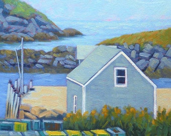 Art. Oil Painting. Landscape. Maine Art. Monhegan. Maine painting. Original art. Landscape painting.Original painting. Enjoy gifts of Maine!