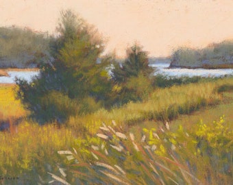 Art. Maine Art. Falmouth, Maine painting. Original art. Landscape painting.Original painting. Pastel Painting. Enjoy gifts of Maine!