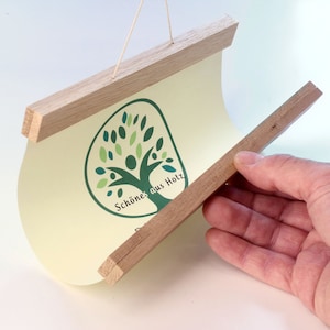Posterleiste Eiche 10,5 cm DIN A 6, magnetisch Geschenk mit Magneten Holzrahmen Bilderrahmen handgemacht C_23_7