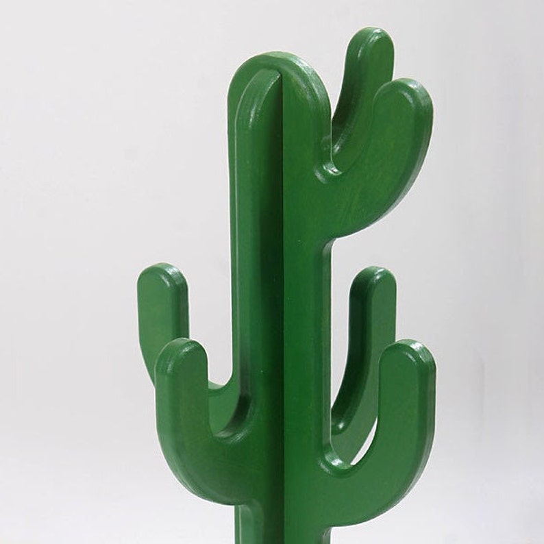 Étagère à chaussures CACTUS en bois vert avec bras pour chaussures, sandales ou bottes, armoire à chaussures, étagère à chaussures, plante image 3