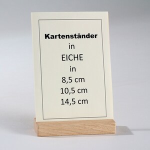 3er Set Visitenkartenständer - Kartenständer in Eiche 10,5 cm für Visitenkarten, Gästekarten, Fotos, Bilder, Grundpreis 73,70Euro je Meter