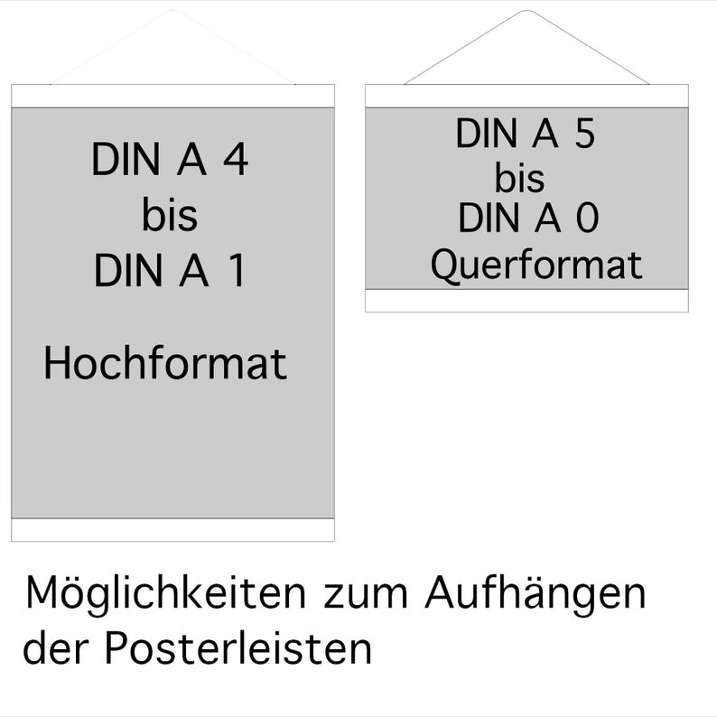 Posterleiste DIN A 4 21 cm Buche DIN A 0, A 1, A 2, A 3, A4, A5, A6 magnetisch Geschenk mit Magneten Holzrahmen Bilderrahmen Bild 6
