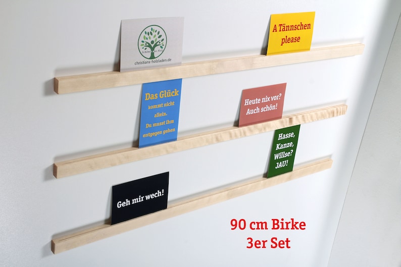 Picture rail oak 90 cm long set of 3 with adhesive strips and screws 30 euros/meter basic price image 7