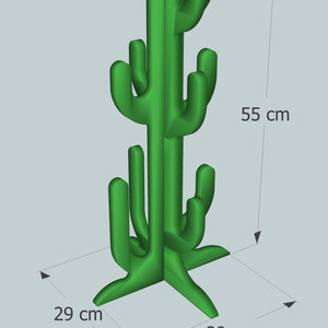 Étagère à chaussures CACTUS en bois vert avec bras pour chaussures, sandales ou bottes, armoire à chaussures, étagère à chaussures, plante image 4