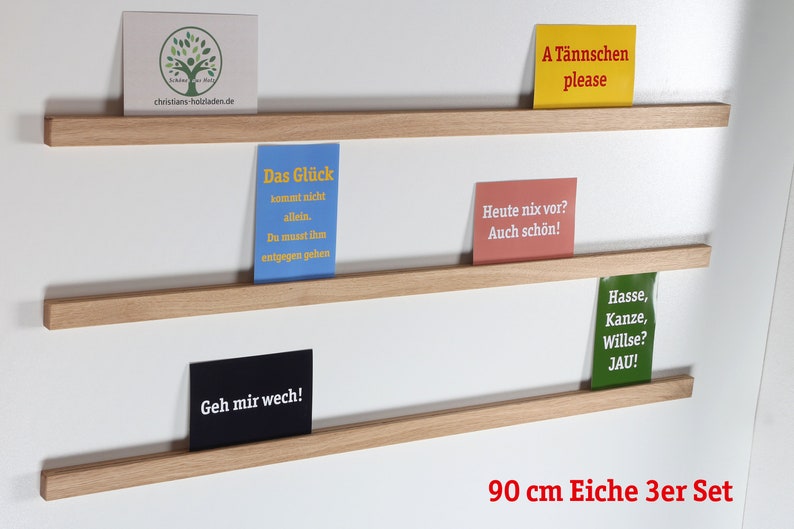 Picture rail oak 90 cm long set of 3 with adhesive strips and screws 30 euros/meter basic price image 8