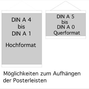Posterleiste DIN A 2 42 cm Birke DIN A 0, A 1, A 2, A 3, A4, A5, A6 magnetisch Geschenk mit Magneten Holzrahmen Bilderrahmen Bild 6