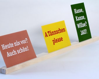 Card stand in birch 60 cm for business cards, guest cards, photos, pictures, basic price 30 euros per meter