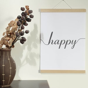Posterleiste DIN A 4 - 21 cm Birke (DIN A 0, A 1, A 2, A 3, A4, A5, A6) magnetisch Geschenk mit Magneten Holzrahmen Bilderrahmen