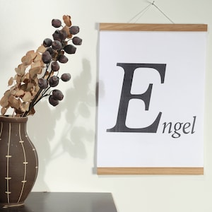 Posterleiste DIN A 3 - 29,7 cm Eiche (DIN A 0, A 1, A 2, A 3, A4, A5, A6) magnetisch Geschenk mit Magneten Holzrahmen Bilderrahmen