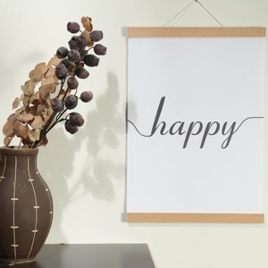 Posterleiste DIN A 4 - 21 cm Buche (DIN A 0, A 1, A 2, A 3, A4, A5, A6) magnetisch Geschenk mit Magneten Holzrahmen Bilderrahmen